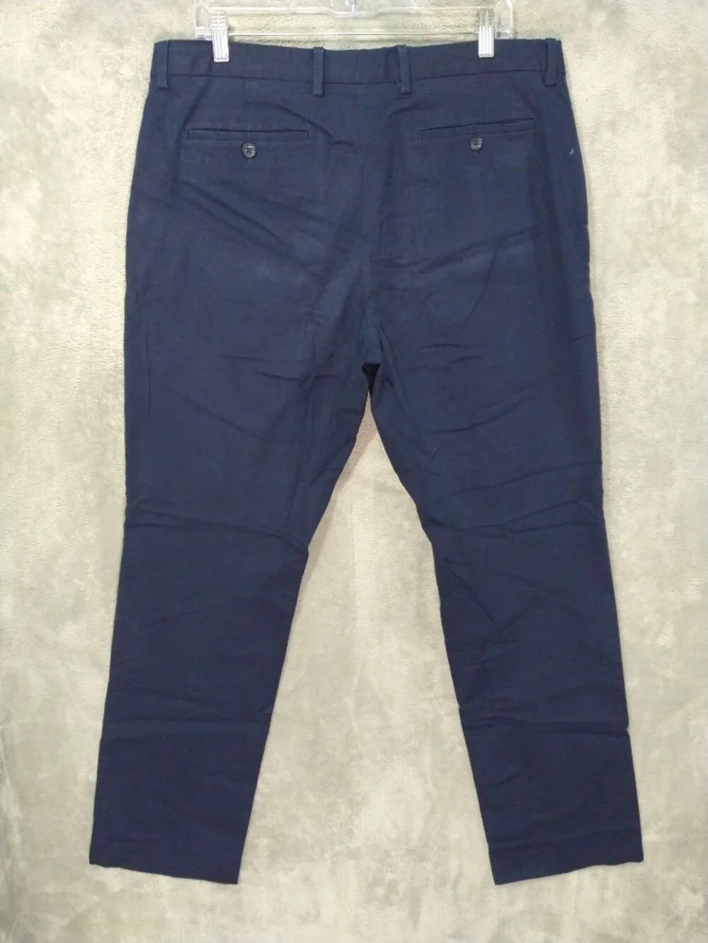 Banana Republic Dress Pants Mens 35x32 Blue Aiden Flat Front Stretch Preppy